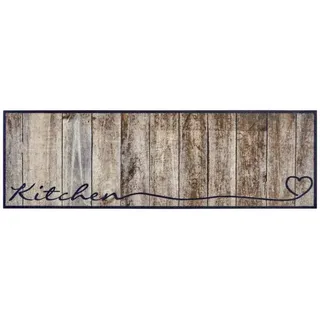 HANSE HOME Kitchen Herz Küchenläufer 50 x 150 cm Braun/Taupe