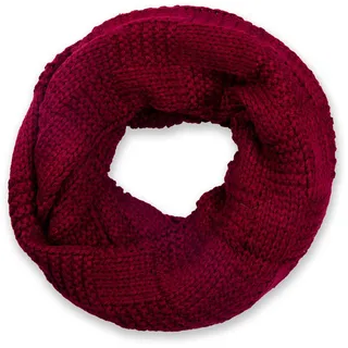 styleBREAKER Strickschal "Feinstrick Loop mit Patentmuster" 1 Stk., bordeaux, rot