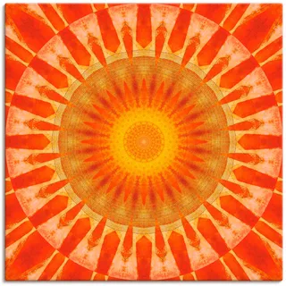 Artland Wandbild »Mandala Sonnenuntergang« klassische Fantasie 1 Stk. tlg. als Leinwandbild, Poster in verschied. Größen, orange