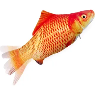 INF Interaktives Katzenspielzeug Zappelnder Fisch Orange - Orange