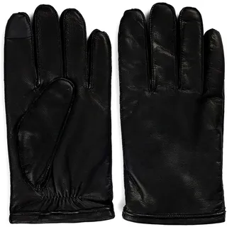 Herren Lederhandschuhe mit Futter, Kranton-ME, Black - Schwarz