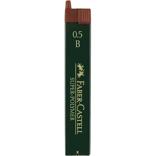Faber-Castell SUPER-POLYMER Feinminen-Bleistiftminen schwarz B, 0.5 mm, 12 St.