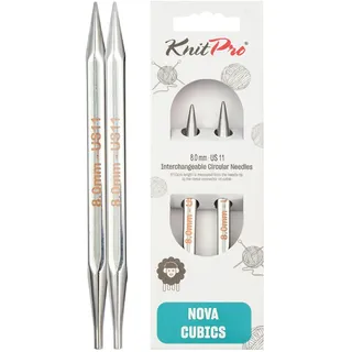 KnitPro Nova Cubics Austauschbare Nadelspitzen 4" (10cm) | 8mm