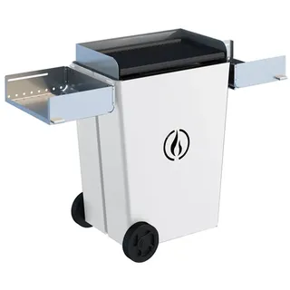 Linea VZ Party weiss - Pelletgrill mit Pyrolyse-Technologie auf Rädern