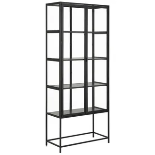Actona Glasvitrine 77 x 35 x 185,6 cm Schwarz