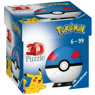 Ravensburger Puzzle 3D Puzzle-Ball Pokémon Pokéballs Superball (11265)