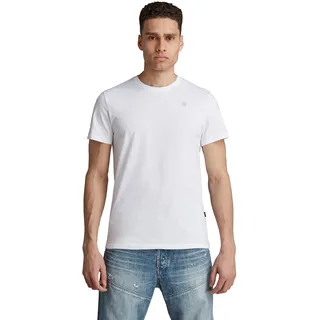 G-Star Base-s Ribbed Kurzarm-T-Shirt White XL