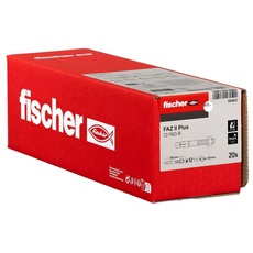 fischer Bolzenanker FAZ II Plus 12/160 R, Schwerlastanker aus Edelstahl mit hoher Tragfähigkeit, Ankerbolzen für Befestigungen schwerer Lasten und Stahlkonstruktionen, Seismik- & ETA-Zulassung