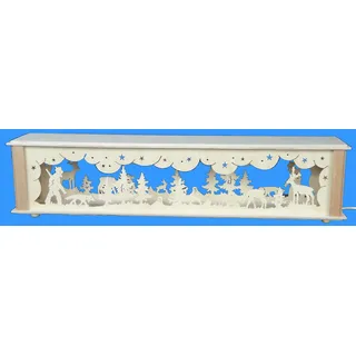 Schwibbogenerhöhung mit Jäger Größe =52x10cm NEU Erzgebirge Zubehör Lichterbogen