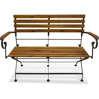 vidaXL Gartenbank Klappbar 112 cm Massivholz Akazie - Braun