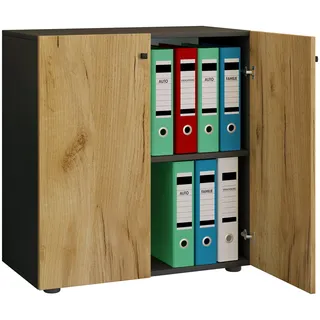 VCM Lona Aktenschrank 70,0 x 39,0 x 74,0 cm grau