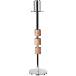 Fink Kerzenleuchter PORTERO Aluminium/Edelstahl Braun/Silber