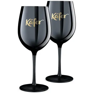 Cocktailglas , Schwarzchrom , Glas , 2-teilig , 600 ml , mundgeblasen , Gläser, Gläsersets