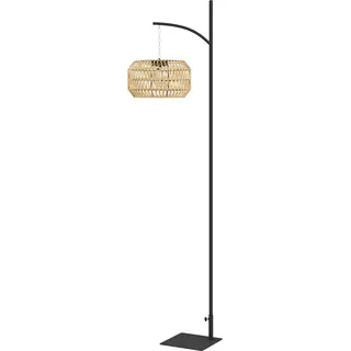 Solar Stehlampe Rattan Solarlampen mit Lichtsensor Automatische Solarleuchte im Boho-Stil IP44 Wasserdichte Solarlampe Outdoor Lampe Solarlaterne für Garten Balkon Außen Rasen Hof Aosom