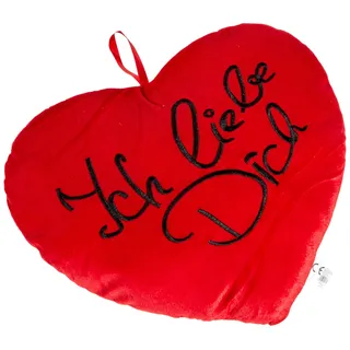 Out of the Blue Plüschkissen Herz-Form 34 x 34 cm Rot