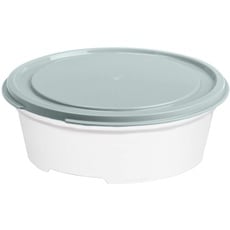 Gastromax Bio Runde Lebensmittel Aufbewahrungsbehälter, 0.3 Liter Kapazität, Transparente/Salbeigrün