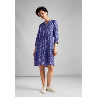 STREET ONE Sommerkleid Ohne Taschen mit All-Over Print, tiefblau