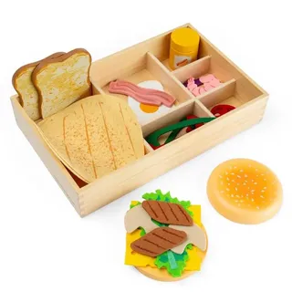 Bigjigs Holz Deli Spielset - Spielküche Zubehör 30-teilig