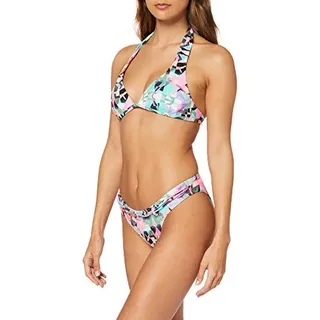 O'Neill Damen PW Sao Cruz Mix Bikini Set, Weiß All Over Print mit Grün, 40C