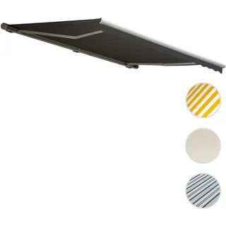 Elektrische Kassetten-Markise T124, Vollkassette Volant 5x3m ~ Polyester Anthrazit