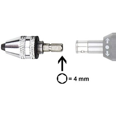 Bild von Schnellspannfutter mit 4mm Sechskant Bit MBS01 0,3 - 3,2mm