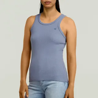 G-Star Tanktop "Ribbed Tanktop", Damen, Gr. XXL (44), amann, Single Jersey, Obermaterial: 95% Baumwolle, 5% Elasthan, unifarben, gerade normal, Rundhals, Tops Tanktop, mit breiten Trägern
