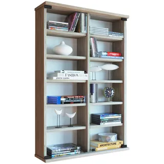 VCM Wandregal 60 x 18 x 91,5 cm Braun