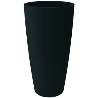 Nicoli Topf vase hoch Style 36 x 70 cm innen außen, Abnehmbarer Untersetzer (36 x 70 cm, Anthrazit)