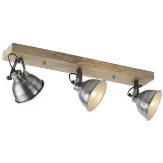 just light. Samia 3-flammig eckig Holz/Metall