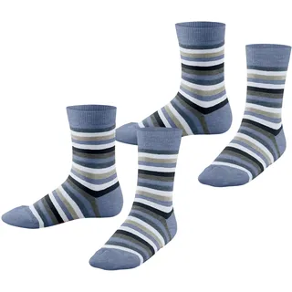 Esprit Socken "Playful Stripe" 2 Paar, mit Streifen, Cotton-Mix, elastisches Bündchen, jeans melange