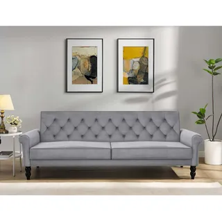 dorel home Schlafsofa Polyester 2-Sitzer Grau