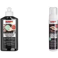 SONAX PremiumClass LederPflegeCreme (250 ml) intensive Pflege für Glattleder durch Feuchtigkeits-Emulsion & PremiumClass LederReiniger (250 ml) effektive und schnelle Reinigung für Glattleder