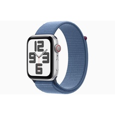Apple Watch SE (2023) GPS + Cellular 44mm - Silver Aluminium Case with Winter Blue Sport Loop