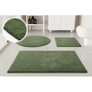 Badematte OTTO HOME "Selenne", grün, H:20mm, Baumwolle, Badematten, Badematte, Badteppich, getuftet, modern, Uni, antirutsch, flauschig, Baumwolle