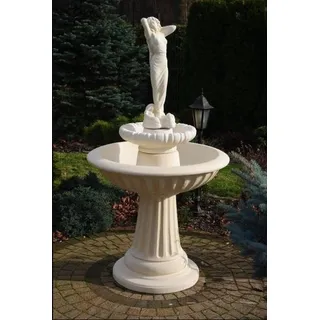 Zierbrunnen Springbrunnen Skulptur Brunnen Garten Fontaine Teich Neu Deko 172cm - Weiß