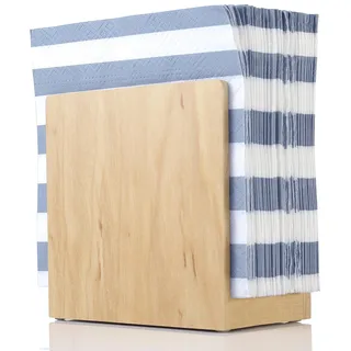 Serviettenhalter für Tisch – Holz-Bauernhaus-Serviettenhalter, hellbraun, einfach, aufrecht, vertikal, Esstisch, Cocktail-Serviettenspender, Küche