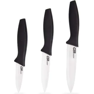 ORION Keramikmesser Set Messer Küchenmesser CERMASTER 3 Teile Messerset - Weiß, Schwarz