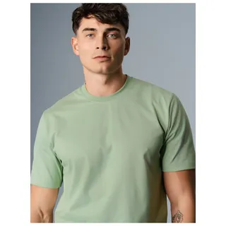 TRIGEMA T-Shirt TRIGEMA "TRIGEMA T-Shirt DELUXE Baumwolle", Herren, Gr. 3XL, grün (grün tea), 100% Baumwolle, Basic, Shirts T-Shirt