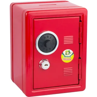 Jolly Tresor | Spardose | mit Schlüssel verschliesbar | Münzeinwurf | rot