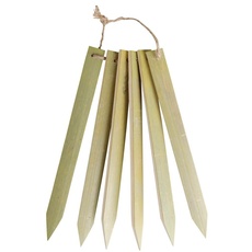Esschert Pflanzenschilder, Pflanzenstecker, Stecketiketten, Kräuterstecker 6er-Set aus Bambus, ca. 1,8 cm x 20 cm