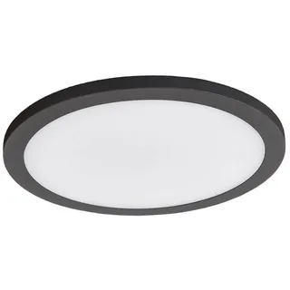 Lucande LED Deckenleuchten Malena mit Bewegungsmelder (Modern) in Schwarz aus Aluminium (1 flammig,) - Außenleuchte für Garten Terasse Balkon & Haus Deckenleuchte