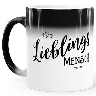 MoonWorks® Zaubertasse Farbwechsel-Tasse Lieblingsmensch besonderes Geschenke Freundschaft Liebe Familie weiß Magic-Tasse