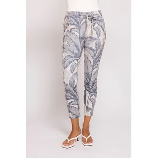 Stoffhose ZHRILL "ZHCHIARA CASUAL", Damen, Gr. S, N-Gr, sand, Web, Obermaterial: 67% Polyester, 28% Viskose, 5% Elasthan, gemustert, schmal lang, Hosen Stoffhose, mit floralem Allover-Muster