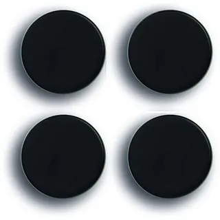 Zeller 11236 Magnet-Set, 4-TLG., extra stark, schwarz, ca. Ø 2,3 x 0,9 cm