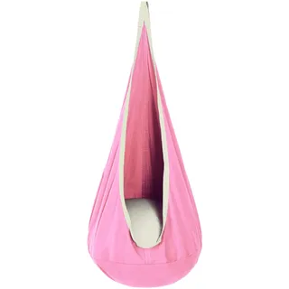 cossy Hängesessel, Tragbarer Pod Hängehöhle mit Aufblasbarem Kissen, Hängematte für Drinnen und Draußen, Rosa