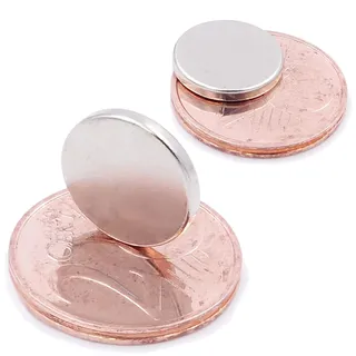 Brudazon | 15 Mini Scheiben-Magnete 12x2mm | N52 stärkste Stufe - Neodym-Magnete ultrastark | Power-Magnet für Modellbau, Foto, Whiteboard, Pinnwand, Kühlschrank, Basteln | Magnetscheibe extra stark