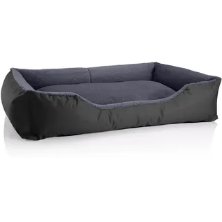 BedDog Hundebett Teddy 120 x 85 cm schwarz-grau