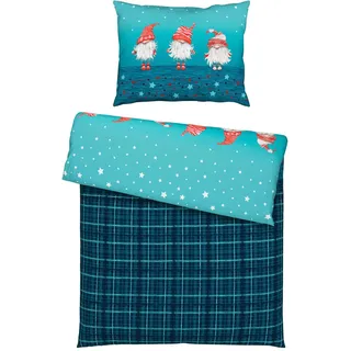 Esposa Bettwäsche , Blau , Textil , 140x200 cm , Textiles Vertrauen - Oeko-Tex® , schadstoffgeprüft , Heimtextilien, Bettwäsche & Leintücher, Bettwäsche, Flanell-Bettwäsche