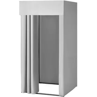 Vevor Sichtschutz Umkleidekabine 99 x 99 x 198 cm Grau/Weiß Polyester