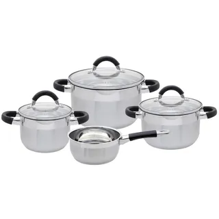 ELO Basic Black Steam Topf-Set 4-tlg. Kochtopf + Glasdeckel